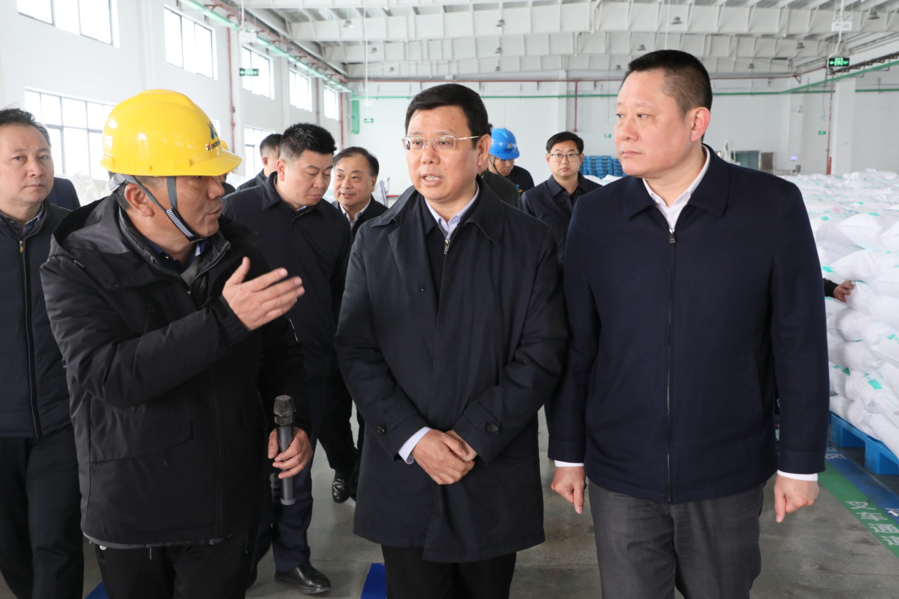 連云港市委常委、常務(wù)副市長(cháng)胡建軍蒞臨科洛吉公司調研指導工作